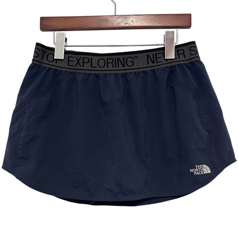 North Face Skort Mesh Shorts Pocket Navy Blue Size Medium